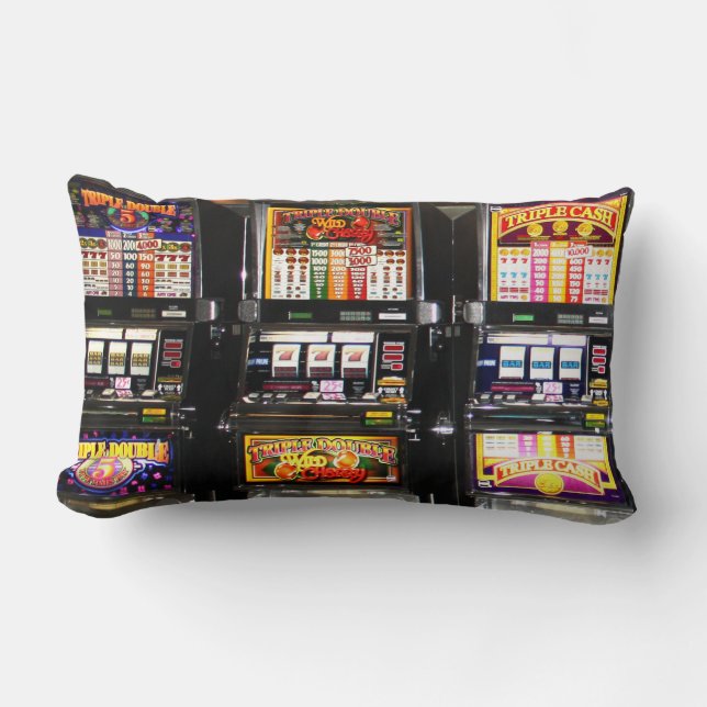 Dream Machines - Lucky Slot Machines Lumbar Pillow (Front)