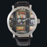 Dream Machines - Lucky Slot Machines Watch<br><div class="desc">* This slot machine is a Winner! * Watches are available in over 20 styles, many colors and styles. * Sizes for adults and children. * If text is desired, choose font style, color, size and placement of initials or name. * Click the CUSTOMIZE button to get started. * *...</div>