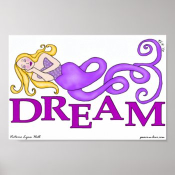 Dream-mer Mermaid Poster by Victoreeah at Zazzle