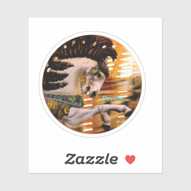 Dream Merry Go Round Horse Sticker (Sheet)