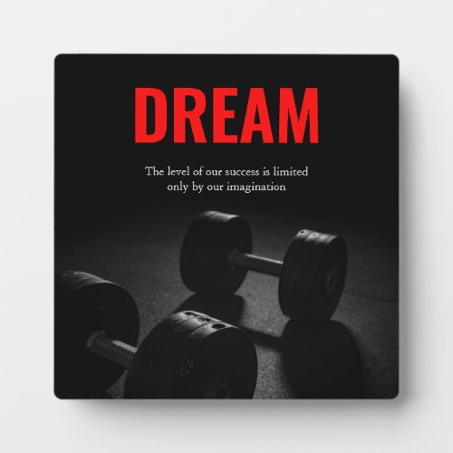 Dream Motivational Bodybuilding Training Fitness Plaque