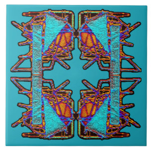 Dream of Butterflies Emblem Ceramic Tile