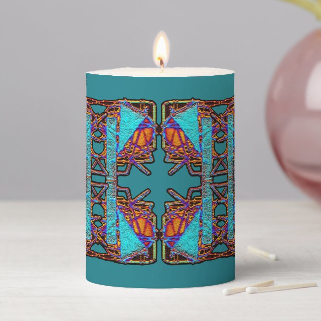 Dream of Butterflies Emblem Pillar Candle (In Situ)