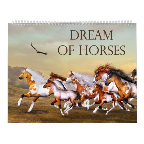 Dream Of Horses Custom Printed Calendar