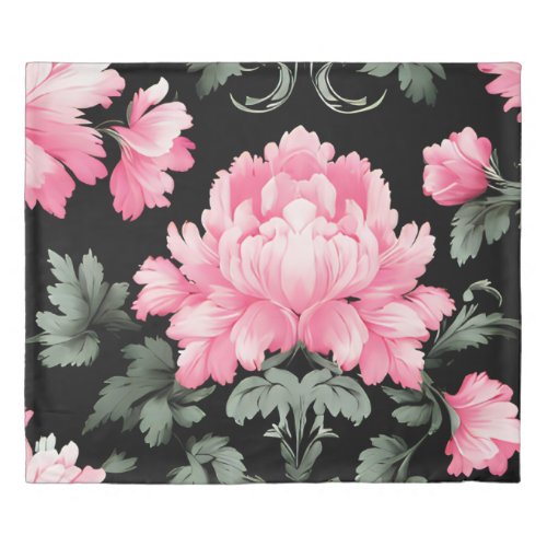 Dream of Pink Flowers King Size Duvet Cover