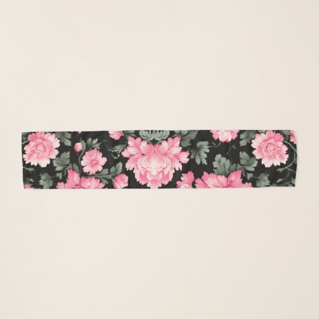 Dream of Pink Flowers Scarf  (Front (Horizontal))