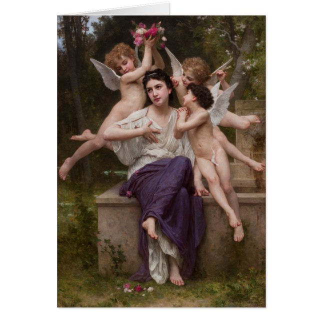 Dream of Spring, Rêve de Printemps by Bouguereau Cards (Front)