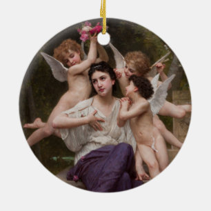Dream of Spring, Rêve de Printemps by Bouguereau Ceramic Ornament