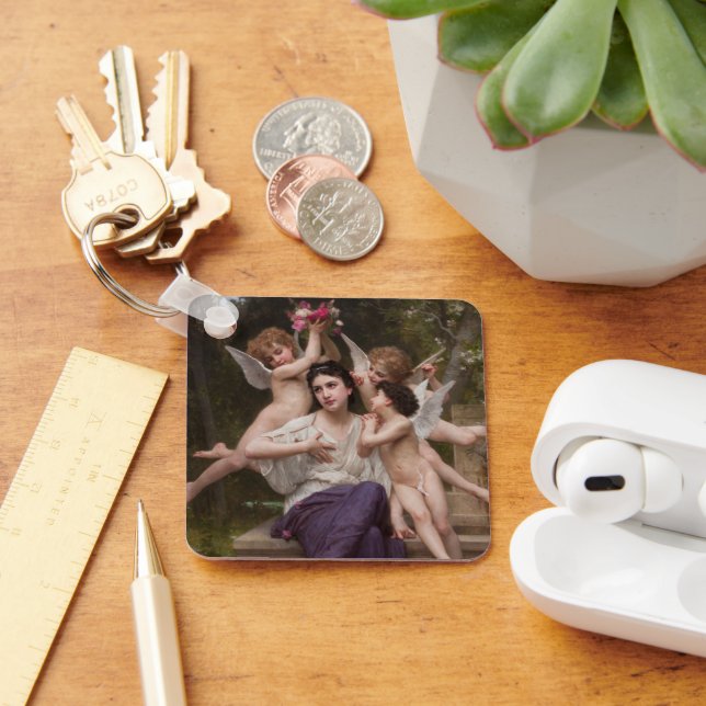Dream of Spring, Rêve de Printemps by Bouguereau Keychain (Desk)
