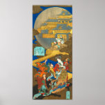 Dream of the Moon Palace Vintage Japanese Fantasy  Poster