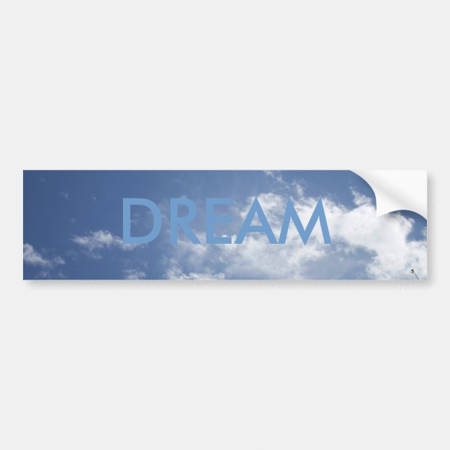 DREAM ON CLOUDS BUMPER STICKER (Front)