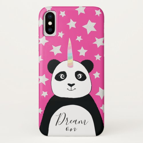 Dream On  Cute Pandicorn Phone Case  Pink