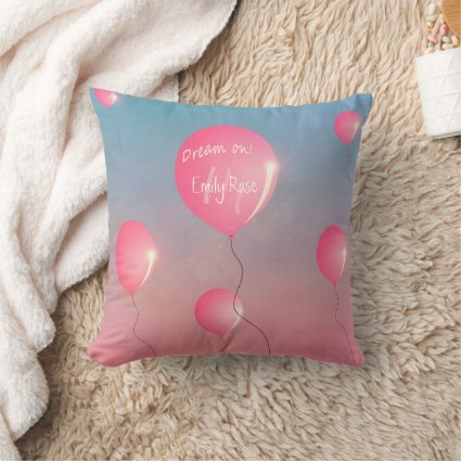Dream on Pink balloons in sky inspirational Name