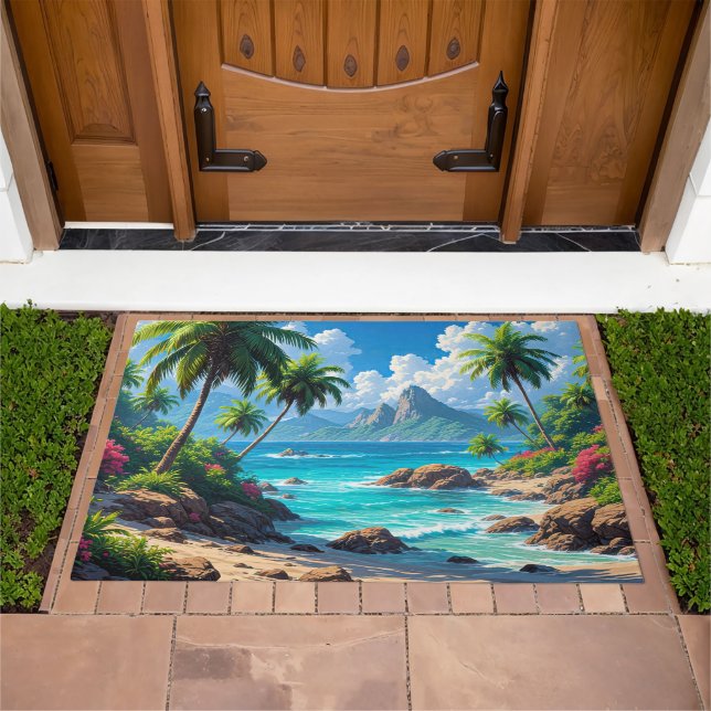 Dream On, Tropical Paradise, Doormat (Outdoor)