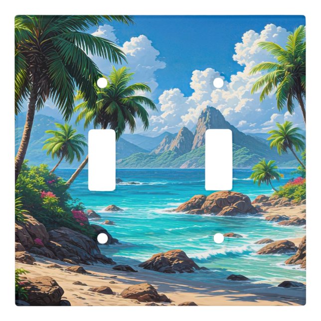Dream On, Tropical Paradise, Light Switch Cover (Front)