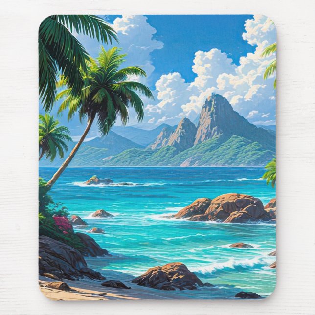 Dream On, Tropical Paradise, Mouse Pad (Front)