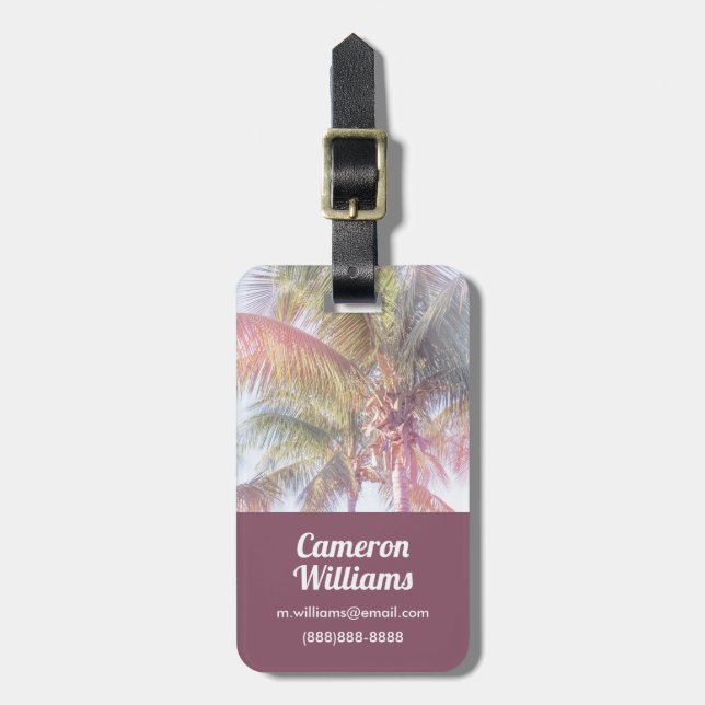 Dream Palm Tree Luggage Tag (Front Vertical)