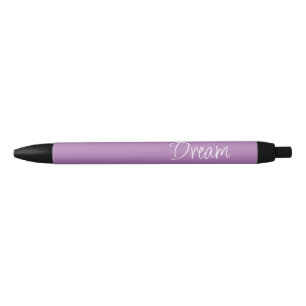 "Dream" Phrase Lavender Purple Background Pen
