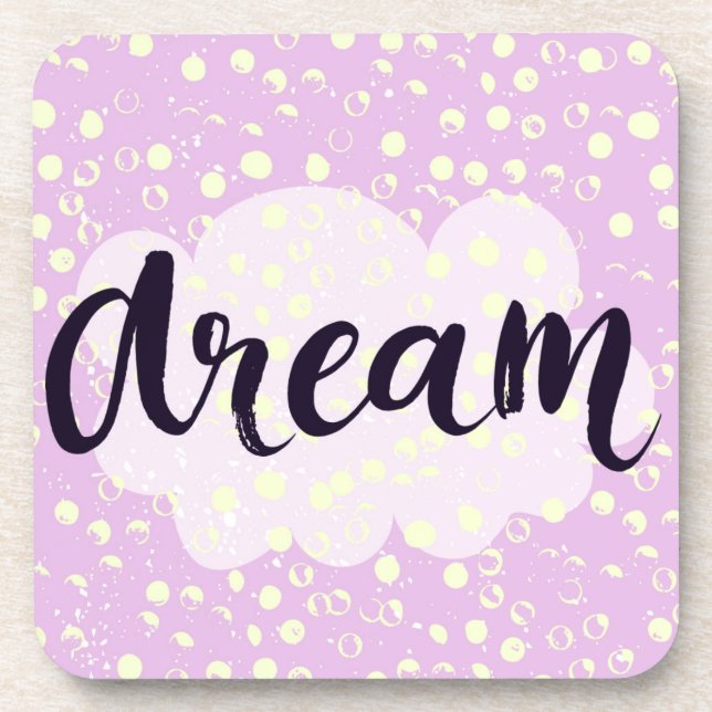 Dream Pink Beverage Coaster (Front)