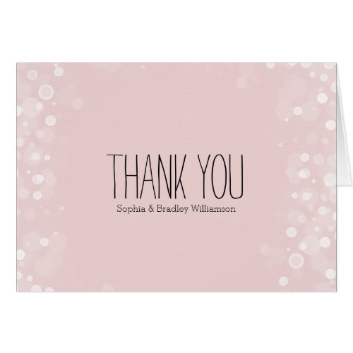 Dream Pink Blush White Bokeh Thank you