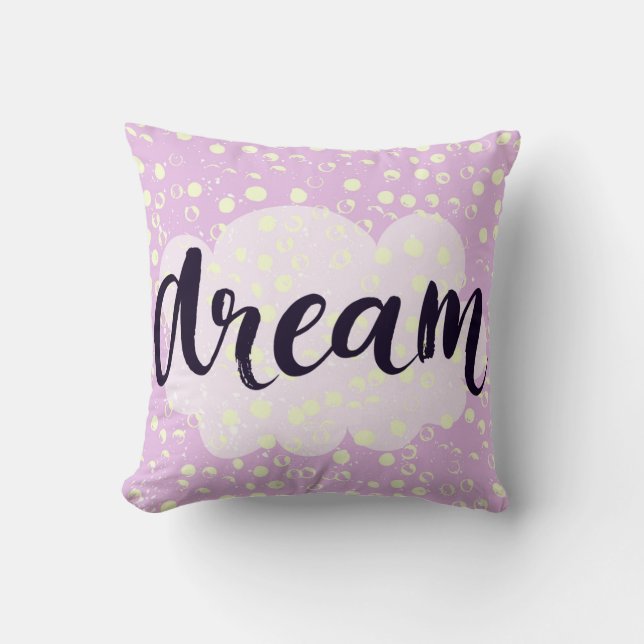 Dream Pink Throw Pillow (Front)