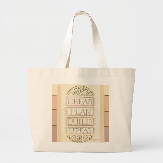 Dream Plan Build Repeat Jumbo Tote (Front)