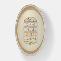 Dream Plan Build Repeat Paperweight