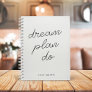 Dream Plan Do | Modern Minimalist Simple Gray Notebook