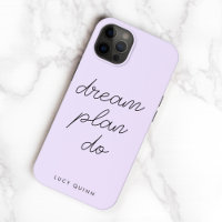 Dream Plan Do Pastel Lilac Purple Modern Feminine