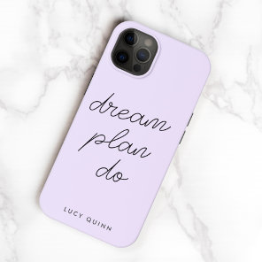 Dream Plan Do Pastel Lilac Purple Modern Feminine Case-Mate iPhone 14 Case