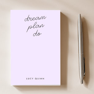 Dream Plan Do Pastel Lilac Purple Modern Feminine Post-it Notes
