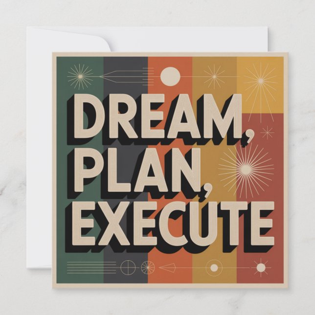 Dream, Plan, Execute Invitation (Front)