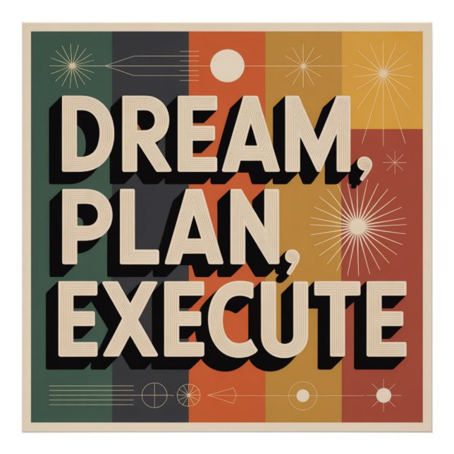 Dream, Plan, Execute Photo Print (Front)