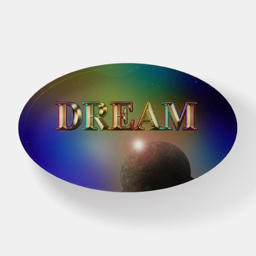 Dream planet astral universe rainbow constellation paperweight