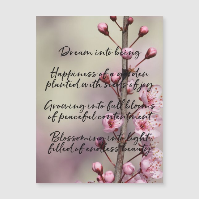 Dream Poem Cherry Blossom Flowers (Front)