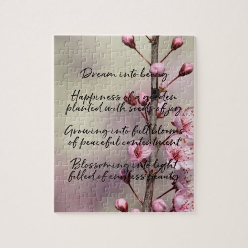 Dream Poem Cherry Blossom Flowers Jigsaw Puzzle