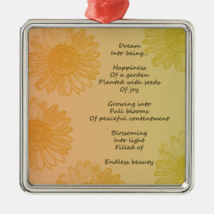 Dream Poem Metal Ornament