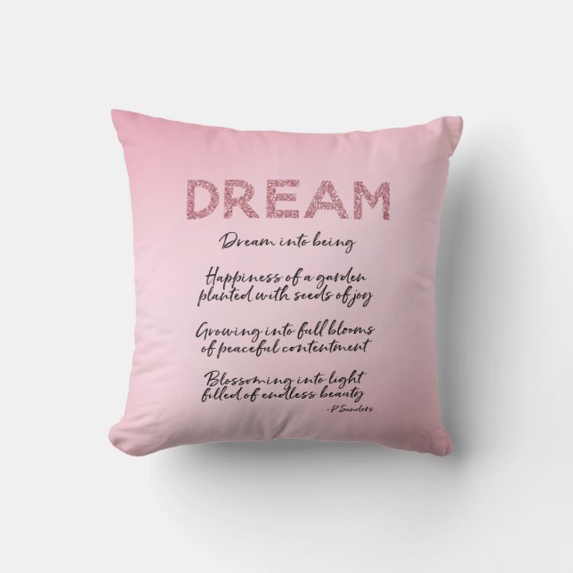 Dream Poem   Throw Pillow (Front)