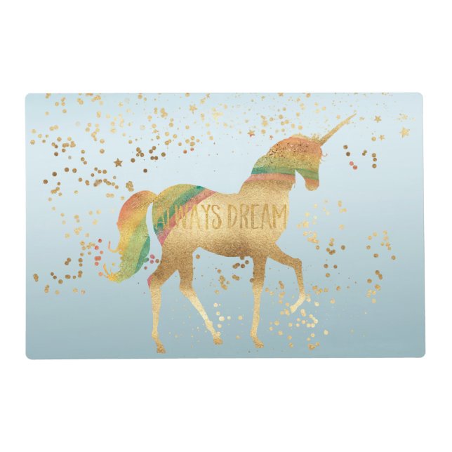 Dream Rainbow Unicorn Placemat (Front)