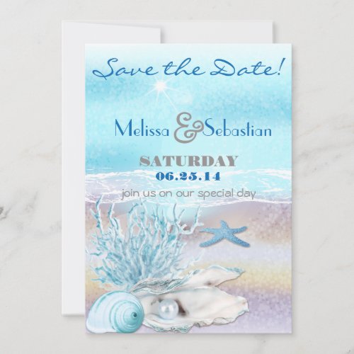 Dream Shore Beach Dk Teal WeddingSave the Date Save The Date