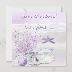 Dream Shore Beach Orchid Wedding Save the Date
