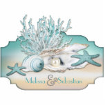Dream Shore Beach Teal Wedding Table Sculpture<br><div class="desc"></div>