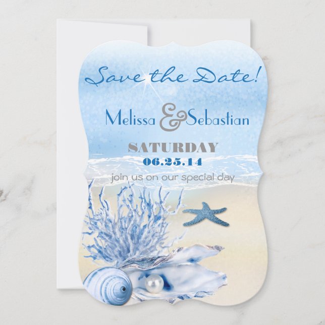 Dream Shore Beach Very Blue WeddingSave the Date Save The Date (Front)