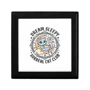 Dream Sleepy Surreal Cat Funny Cat Lover Design -  Gift Box