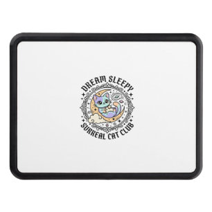 Dream Sleepy Surreal Cat Funny Cat Lover Design - Hitch Cover