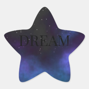 Dream Space Nebula Large Clock Star Sticker