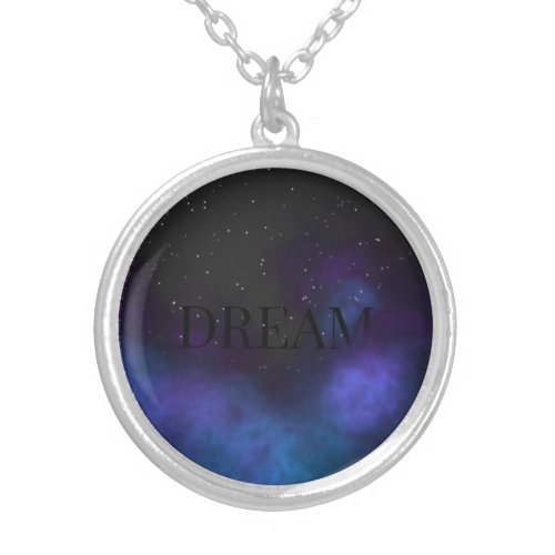Dream Space Nebula Silver Plated Necklace
