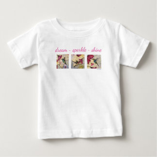 Dream Sparkle Shine Hummingbird Art Baby Tutu T-Shirt