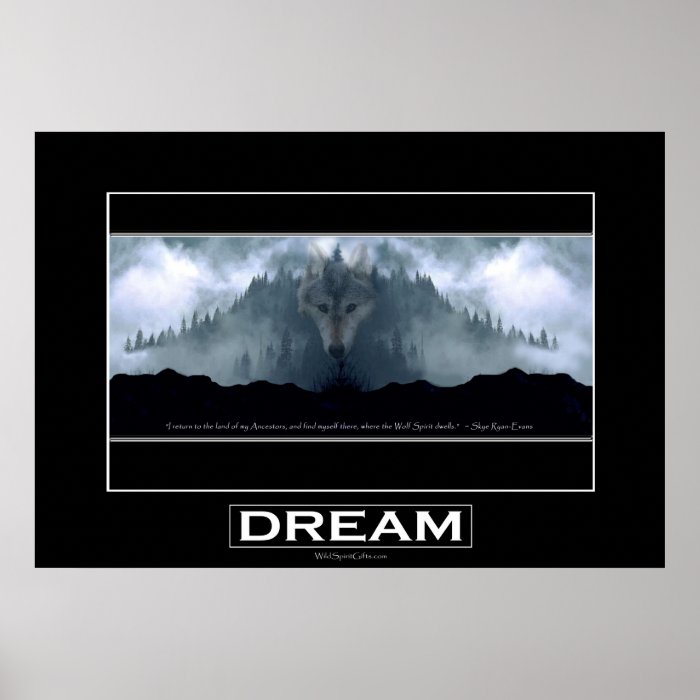 DREAM "Spirit of the Wolf" Art Poster