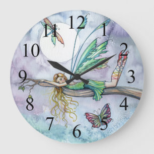 Dream Spot Colorful Fairy and Butterfly Clock